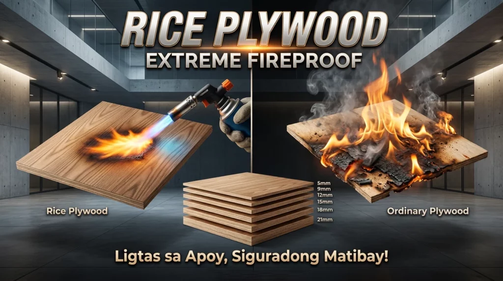 Glutinous rice glue plywood Flame Retardant2