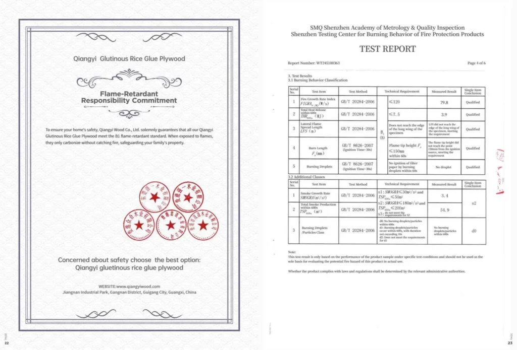 Test report of Flame-Retardant