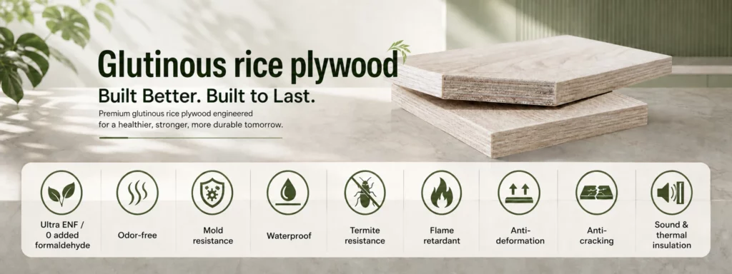 ENF grade Glutinous rice glue plywood for termite-risk furniture projects in humid climates
